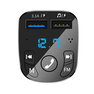 Reproductor De coche negro Bluetooth Usb Música Flash rápida cargador Receptor Fm para automóvil A6P4 (1)