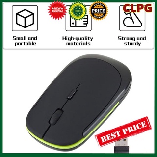Mini Mouse Óptico Inalámbrico USB Ultra Delgado De 13 2.4GHz Plateado Para PC/Laptop
