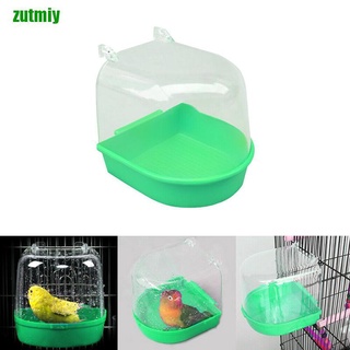 [ZUYMIY] Plastic Bird Water Bath Box Bathtub Parrot For Parakeet Hanging Bowl EGRE