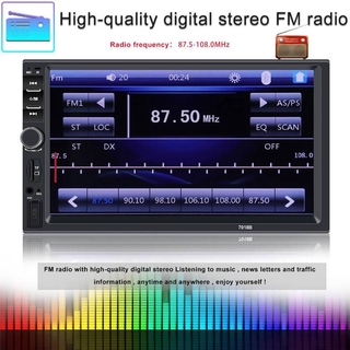 ✔promoción✔7018B 7 doble 2 Din coche estéreo Radio FM pantalla táctil Bluetooth reproductor MP5 USB/TF/teléfono espejo enlace (4)