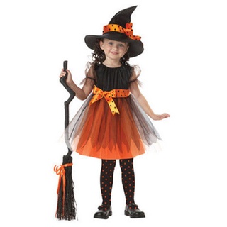 Disfraz infantil de Halloween niña pequeña bruja juego de rol Cosplay rendimiento bruja disfraz 10 13