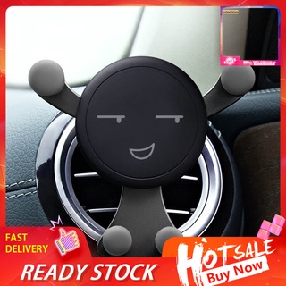 Ns_ Universal Smile Emoticon ventilación de aire Clip coche teléfono soporte soporte de vehículo suministros