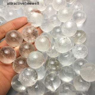 [atractivefinewell] piedra de cuarzo transparente natural esfera de cristal fluorita bola de curación de piedras preciosas