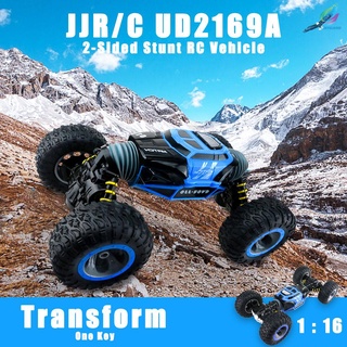 fy jjr/c ud2169a 2.4g 1:16 4wd doble cara stunt rc coche una llave transformar vehículo monster rock crawler off-road camión rtr
