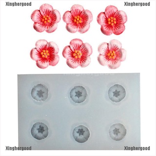 xinghergood - molde de silicona para fondant (3d, flor de melocotón)