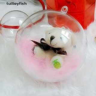 tuilieyfish 1/5 piezas bola hueca de plástico bola de navidad transparente caramelo caja de embalaje cl