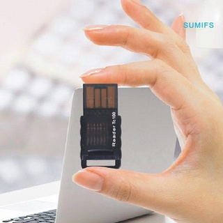 sumfis tc100 portátil pequeño lector de tarjetas micro de metal abs de alta velocidad 480 mbps para portátil