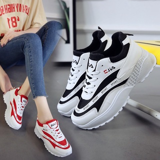 🌈Listo STOCK🔥Fila zapatos deportivos para mujer/tenis de moda/suelas gruesas/zapatos casuales Kasut wanita