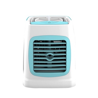 Mini Portable Cooling Fan USB Spray Fan Air Personal Space Cooler Air Cooling Fan for Office Room,Blue