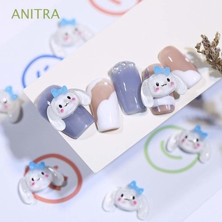 ANITRA Multicolor Big Ears Dog Nail Decoration Transparent Manicure Nail Art Jewelry Cute Resin Cartoon Puppy Lovely Japanese DIY Ornaments/Multicolor