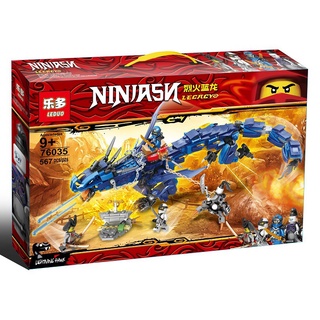 Ninja Go Building Blocks Set Blue Dragon Box Mini Figures Toys Compatible With Lego 76035