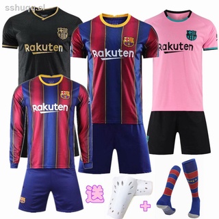 uniformes de fútbol clubes de la selección nacional de barcelona uniformes de fútbol 20/21 barcelona casa y visitante uniformes de fútbol de manga larga no 10 messi suarez