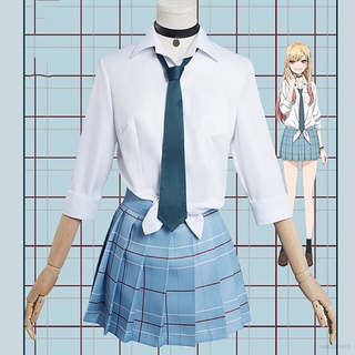 My Dress-Up Darling Cosplay JK Uniforme Vestido Anime Kitagawa Marin Traje Conjunto Camisa Faldas Corbata Calcetines De Alta Calidad (1)