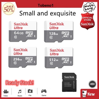 ❤Top Store🔥tarjeta Sandisk Ultra de 64/128/256/512gb con Adaptador de color gris/rojo empaque estándar