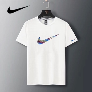 Nike100 % Original Hombres Deportes Camiseta Casual Cuello Redondo Corto Media Manga Transpirable Algodón Top (1)