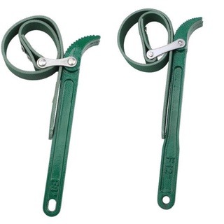 8/12 inch Multi-Purpose Adjustable Belt Wrench Plumbing Steel Handle Adjustable Strap Oil Filter Strap Opener Wrench