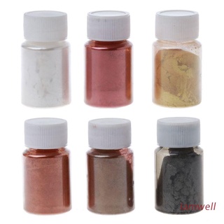 IAM 6 Color Metal Tones Mica Pearl Powder Pigment Kit Cosmetic Grade Metallic Dye