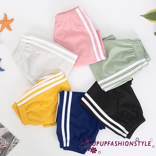 Up [] pantalones cortos para niños, de rayas de cintura elástica alta, pantalones cortos de pierna recta para verano, azul marino/rosa/negro/amarillo/verde claro
