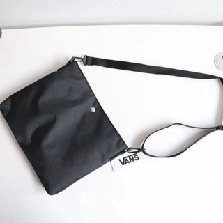 Vans impreso negro básico bolso de hombro marea marca mensajero hombres y mujeres bolsa de lona simple bolso (5)