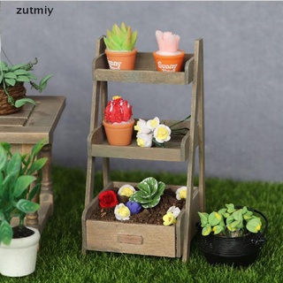 [Zutmiy] 1:12 Dollhouse Miniature Plant Stand Flower Shelf Display Rack Furniture Toys DFHS