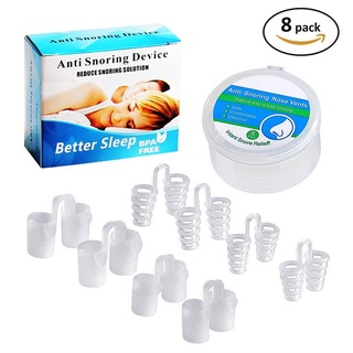 8 piezas/dispositivo de dilatación nasal anti ronquidos para la nariz/clip anti ronquidos