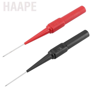 Haape 2x sondas de prueba de agujas de aislamiento rojo/negro antirrompador mangos suaves L