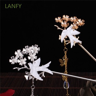 Lanfy clip para el cabello De pájaro/gorro con perlas para mujer
