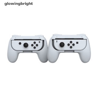 [glowingbright] Paquete de 2 unidades de control de mango Kit de agarre de mano para interruptor OLED Joy-Con