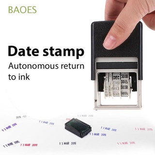 baoes dater fecha sellos de plástico barro conjunto de suministros de oficina cuenta inglés mini palabras goma sello de fecha