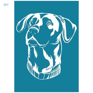 Camiseta/plantilla De Seda autoadhesiva con estampado De perro Diy Para decoración De Pintura T-textoile