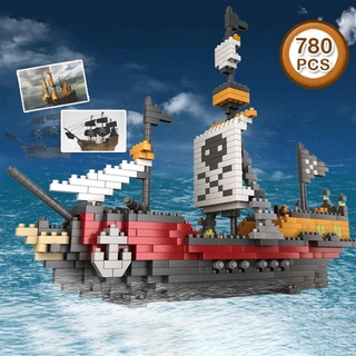 780PCS Barco Pirata Lego Bloques Piratas Caribe Negro Perla Fantasma Modelo De Construcción Juguetes DIY Niños (1)