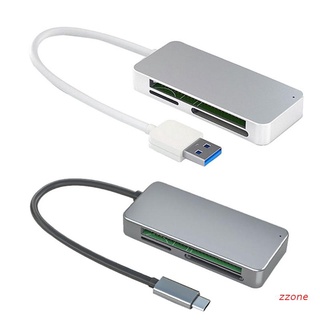 Zzz lector de tarjetas de 3 ranuras 3 en 1 USB 3.0/tipo-C a CF TF SD adaptador de lector de tarjetas múltiples