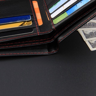 [baybeey] Billetera plegable De cuero Para hombre/tarjeta De Crédito/identificación (1)