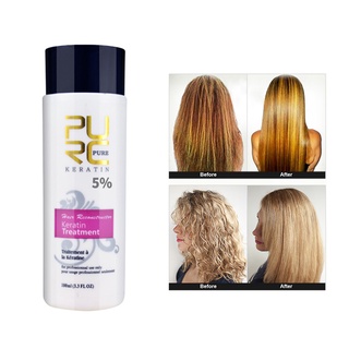 [bn]purc unisex enderezamiento reparador purificante cabello queratina tratamiento esencia