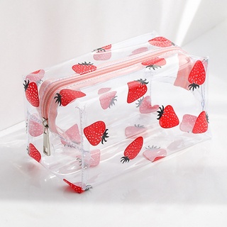 Bolsa de lápices transparente bolsa de cosméticos portátil bolsa de almacenamiento de artículos de tocador (2)