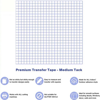 cinta de transferencia transparente de rollo de 12"x3.28 pies con rejilla para cinta adhesiva de transferencia de vinilo (1)