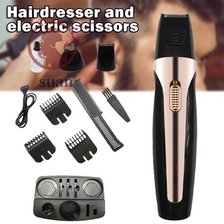 cortapelos para hombre 3 en 1 recortador de pelo barberos clipper set inalámbrico kit de corte de pelo usb recargable diseño de bajo ruido (1)
