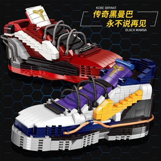 Nacional fresco edición coleccionista rojo serpiente Memorial Kobe 8 generación botas zapatillas modelo Compatible Lego aj bloque de construcción zapatos de baloncesto
