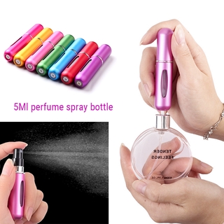 Portátil 5ML Mini botella de Perfume reinstalar botella vacía Perfume atomizador Spray botella de Perfume bomba botella