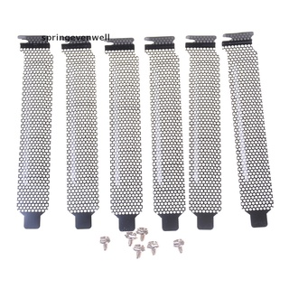 [springevenwell] 5 piezas pci soporte ranura cubierta filtro de polvo negro acero en blanco placa de en blanco + tornillos caliente