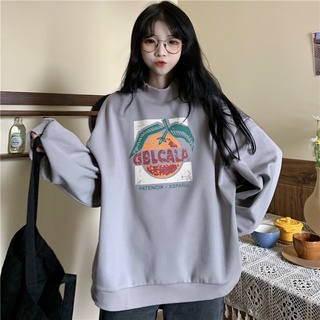 Spot mujer suéter otoño nuevo estilo coreano cuello de pie letra de dibujos animados estampado lindo estudiante Ins suéter suelto mujeres