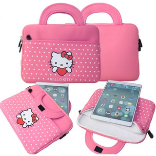 Rosa lindo Hello Kitty 10.5 pulgadas Tablet portátil bolso de la funda de transporte