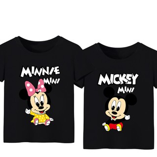 ropa infantil verano nueva moda disney mickey y minnie, niño y niña camiseta