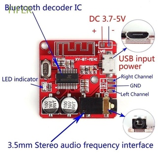 FIFER Mini MP3 Audio Receiver Board Music Lossless Decoder Bluetooth Module Wireless Amplifier Module BLE Stereo Bluetooth 4.1/Multicolor