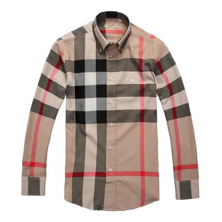 Burberry men's cotton long sleeve check shirt top S-XXXL