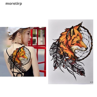 Moretirp Waterproof Fox Dreamcatcher Temporary Tattoo Large Arm Body Art Tattoos Sticker, CL