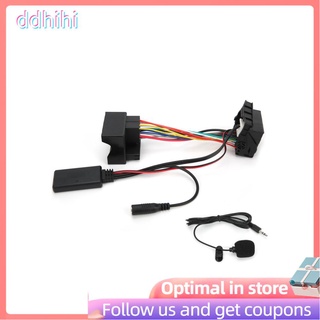 Ddhihi automobiles araba aksesuar - adaptador de Audio estéreo con Cable auxiliar Bluetooth de 12 pines con micrófono apto para Peugeot 207 307 407 308