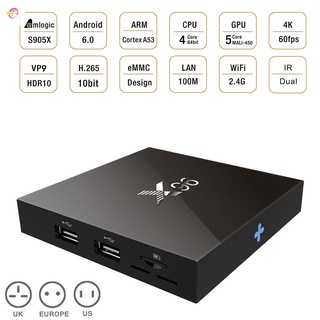 Caja De Tv qc X96 Android 6.0 1g+8g/S905X 2g+16g Amlogic Quad Core Wifi 4kx2k Hd Set De Top Box Media Player