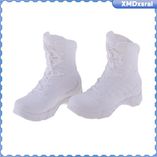 1:6 blanco zapatos modelos botas de combate para 12" ht/phicen/cy niñas figura muñecas (5)