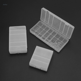 lucky-Caja De Almacenamiento Transparente De Plástico Duro Para Batería AA/AAA